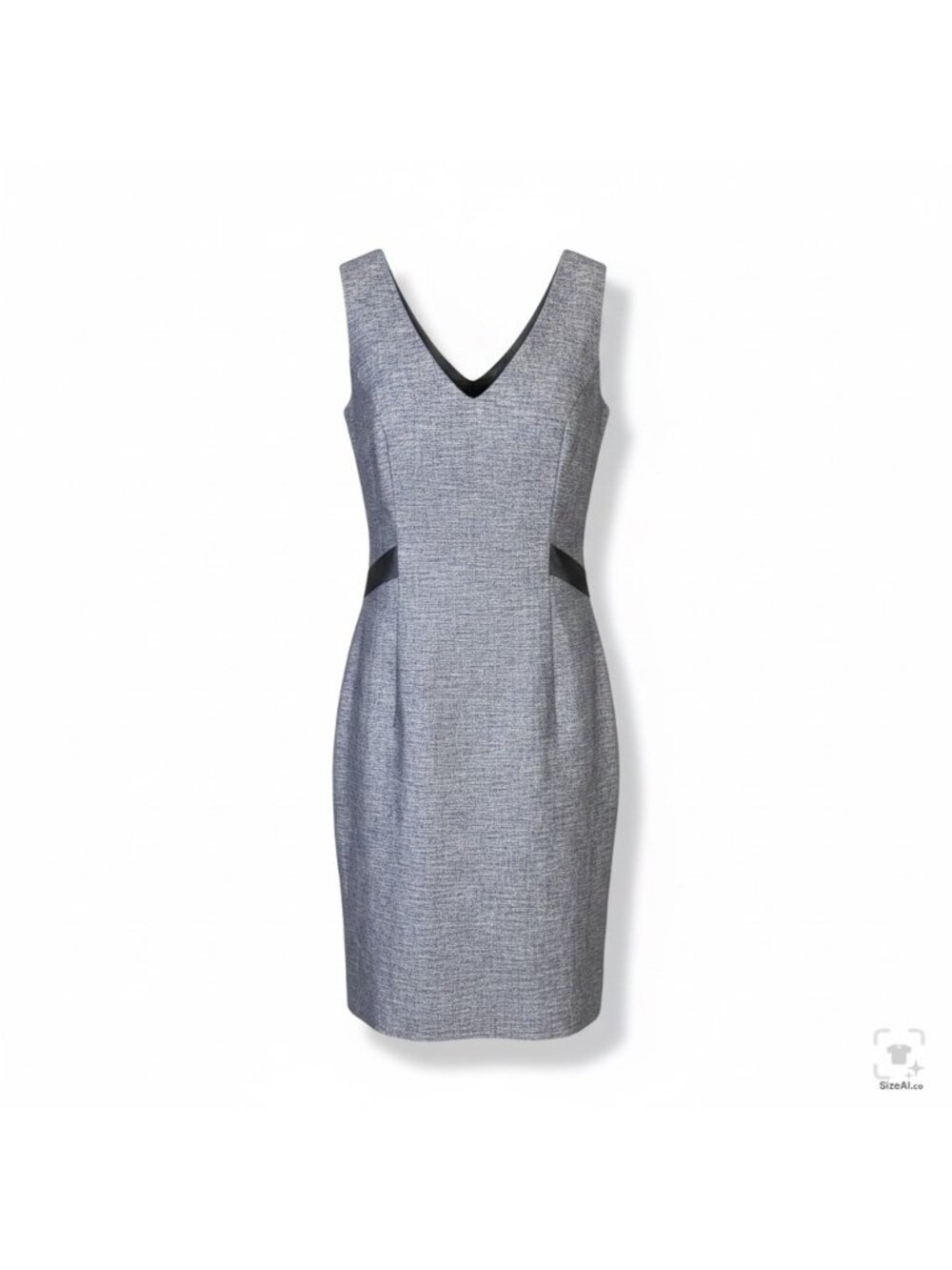 Banana Republic Womens Gray Sleeveless V-Neck Sheath Dress Size 2P